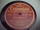 EDITH PIAF LA VIE EN ROSE RARE FRANCE  COLUMBIA 78 EXC