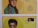 ELVIS PRESLEY 2 45  POSTCARDS DENMARK WITH STAMP14.4.89
