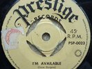 DAVE BURGESS I'M AVAILABLE Rare Doo Wop 45 PRESTIGE N.Z