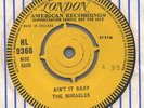 Miracles UK London 45 Demo Ain’t It Baby MINT Motown