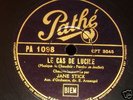 JANE STICK 78 TOURS PATHE PA 1098