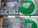 SLAVE-INFEST-GREEN VINYL PUNK LP-DEEP SIX (LOS CRUDOS)