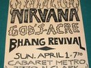 NIRVANA original 1990 flyer Cabaret Metro Chicago punk