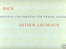 GRUMIAUX - BACH SONATAS & PARTITAS FOR SOLO VIOLIN 3LP