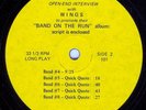 PAUL McCARTNEY Band On Run PROMO INTERVIEW LP Beatles