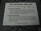 JOY DIVISION BOX FILE RARE 3LP LIVE LED warsaw smiths
