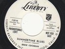EDDIE COCHRAN -  SUMMERTIME BLUES -  WHITE PROMO