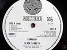 Black Sabbath PARANOID UK LP Vertigo Swirl NEAR MINT