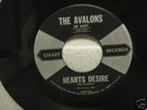 R&B / DOO WOP 45 RPM THE AVALONS UNART 2007 VG++