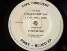 CIVIL DISSIDENT 1984 FIRST BLOOD EP W/FOLDOUT SLEEVE.
