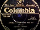 Alberta Hunter 78 rpm Blues Record Columbia 14450 V+