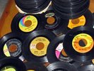 Big stack of 45 RPM's - 170 records 60's Rock