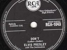 MINT  ELVIS PRESLEY 78 DON'T / I BEG OF YOU UK RCA1043