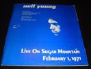 NEIL YOUNG Live On Sugar Mountain February 1,1971 LP