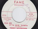 TERRY WOODFORD It's His Town RARE popcorn Dan Penn HEAR