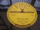 JOHNNY CASH TRAIN OF LOVE RARE SUN 78 RPM RECORD