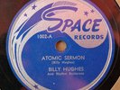 COUNTRY 78 RPM BILLY HUGHES / SPACE #1002 ATOMIC SERMON