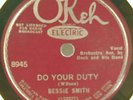 61) 78 RPM BESSIE SMITH with BUCK & HIS BAND OKEH 8945