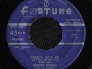 ROCKABILLY 45 JOHNNY POWERS HONEY LET'S GO FORTUNE HEAR