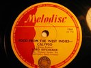 LORD KITCHENER KITCH CALYPSO MELODISC 78  RARE VF+ SKA