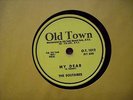 78 RPM  The Solitaires  My Dear  Old Town 1012