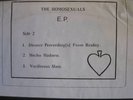 HOMOSEXUALS EP DIVORCE PROCEEDINGS STICKER BLACK NOISE
