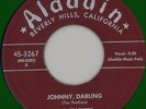 FEATHERS Johnny, Darling 45rpm Aladdin 1954 original