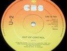 U2 -Out Of Control- 1979 CBS IRELAND Three 3-Track 12