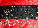 ELVIS STYLE 70s SILVER AND BLACK ALOHA STYLE BELT