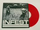 INFEST Slave LP RED VINYL neanderthal crossed out punk