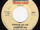 Northern Soul 45 CALIFORNIA ROCK CHOIR Whoever You Are