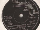 TOM CLAY What the world needs now is love TMG 801  Cond
