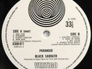 BLACK SABBATH 70 LP UK VERTIGO SWIRL 1st Press Paranoid