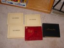 5 VINTAGE 45 RPM RECORD ALBUM HOLDERS WITH RECORDS