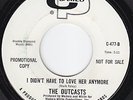 OUTCASTS I Didn't Have To Love Her GARAGE ROCK 45 HEAR
