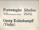 SIBELIUS Violin / GEORG KULENKAMPFF / FURTWANGLER