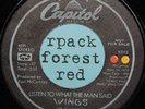 WINGS   - Listen To What The Man   -  CAPITOL 7