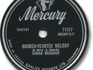 Rare SARAH VAUGHAN 78 RPM Record. Broken-Hearted Melody