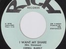R&B Soul 45-Cornell Blakely-I Want My Share-Hear 
