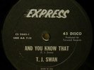 Rare Disco Rap T.J.SWAN and you know that ORG 