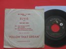 Elvis Presley Follow That Dream 45 & DJ PREVUE SLEEVE 