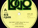 rare modern soul CHINA BURTON * you don't care*