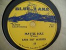 BABY BOY WARREN KILLER 2 SIDED BLUES 78 BLUE LAKE 106