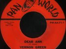 VERNON GREEN MEDALLIONS Dear Ann Pan World Doo Wop 45