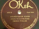 THOMAS FATS WALLER muscle shals blues 78 OKEH 4757