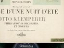 SAXF 209 baguette lp MENDELSSOHN OTTO KLEMPERER