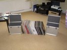 2 x Record Flight cases filled with 150xUK garage vinyl