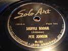 PETE JOHNSON SOLO ART 121 JAZZ 78 RPM E-