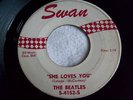 Beatles Red & White Swan Label She Loves You 45 Record