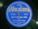 PEETIE WHEATSTRAW Pity Shame Vocalion 04733 Blues 78 E+